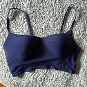 PINK Wireless lightly lined bralette in Navy size M